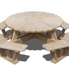 Deluxe sunflower picnic table