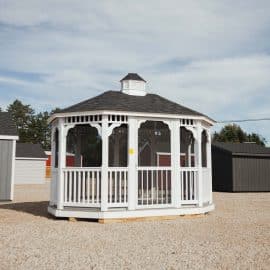 10x14 Vinyl Oval Gazebo