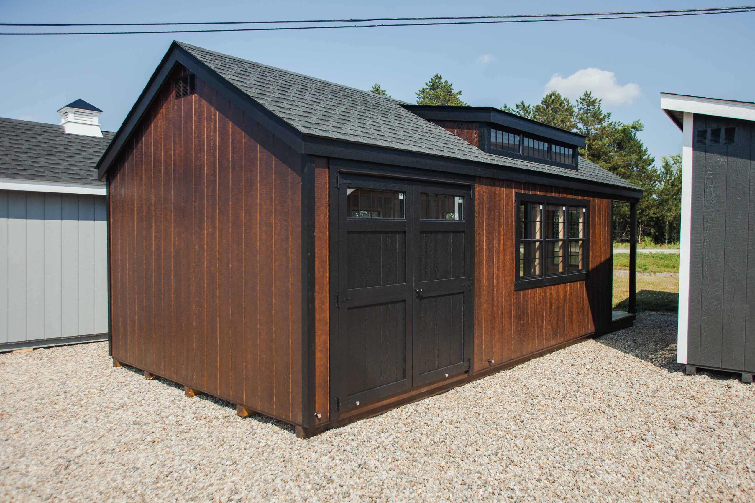 12x24 Colonial Classic W/ Full Porch and Fan