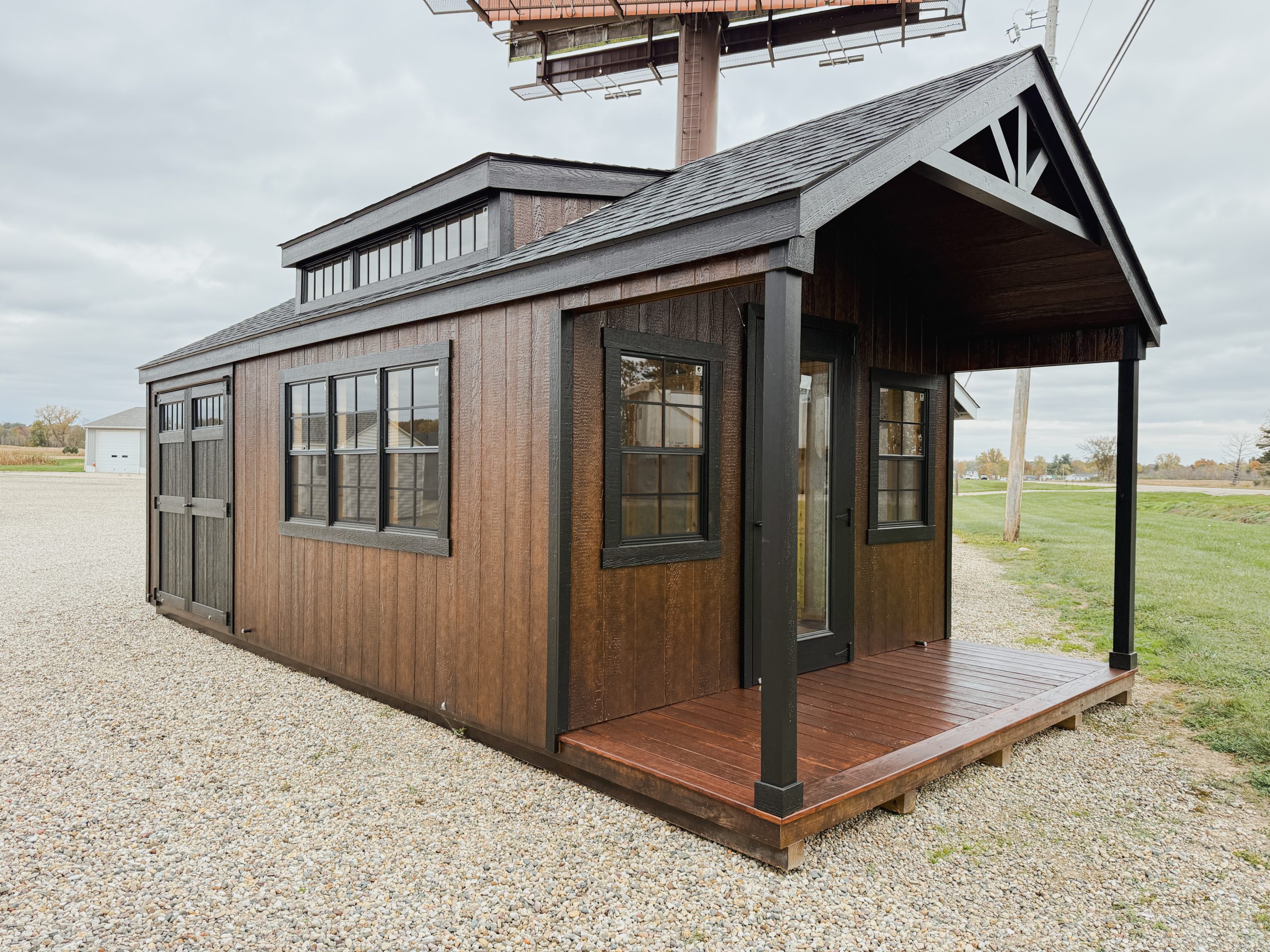 12x24 Colonial Classic W/ Full Porch and Fan
