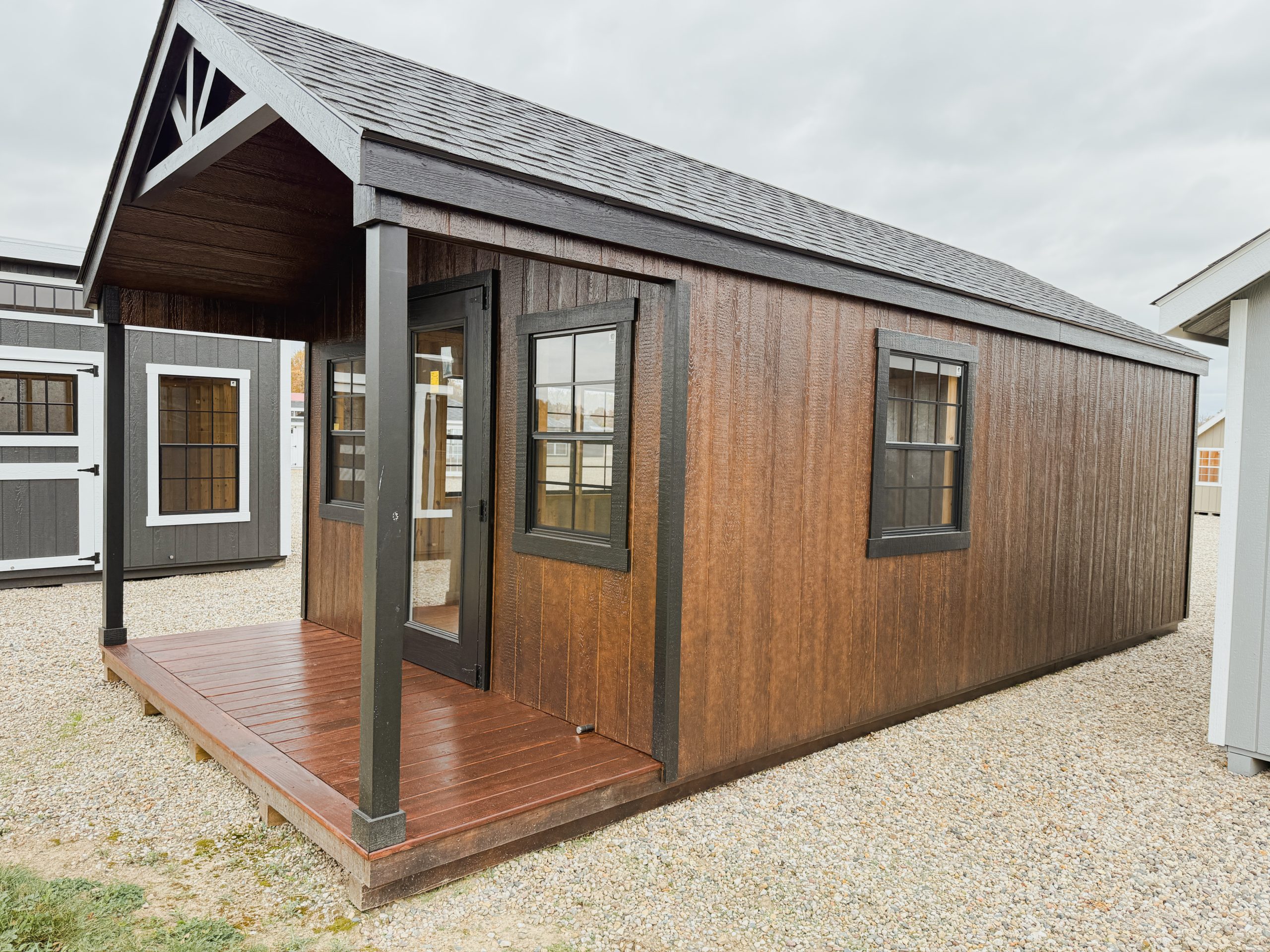 12x24 Colonial Classic W/ Full Porch and Fan