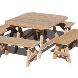4’x4′ Picnic table with 40″ benches