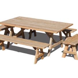 4’x6′ Picnic table with benches