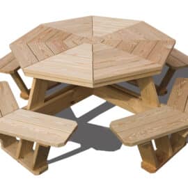 52″ Octagon picnic table